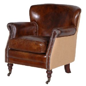 Gatsby Brown Leather Armchair